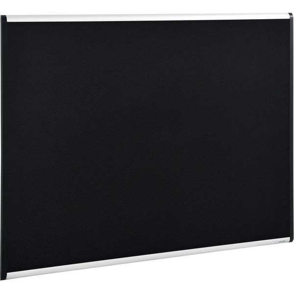 Global Industrial 72inW x 48inH Fabric Mesh Bulletin Board, Black 695878